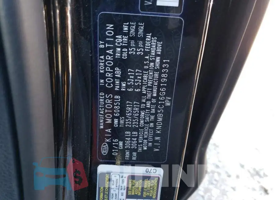 KNDMB5C16G6198331 Photo# 13