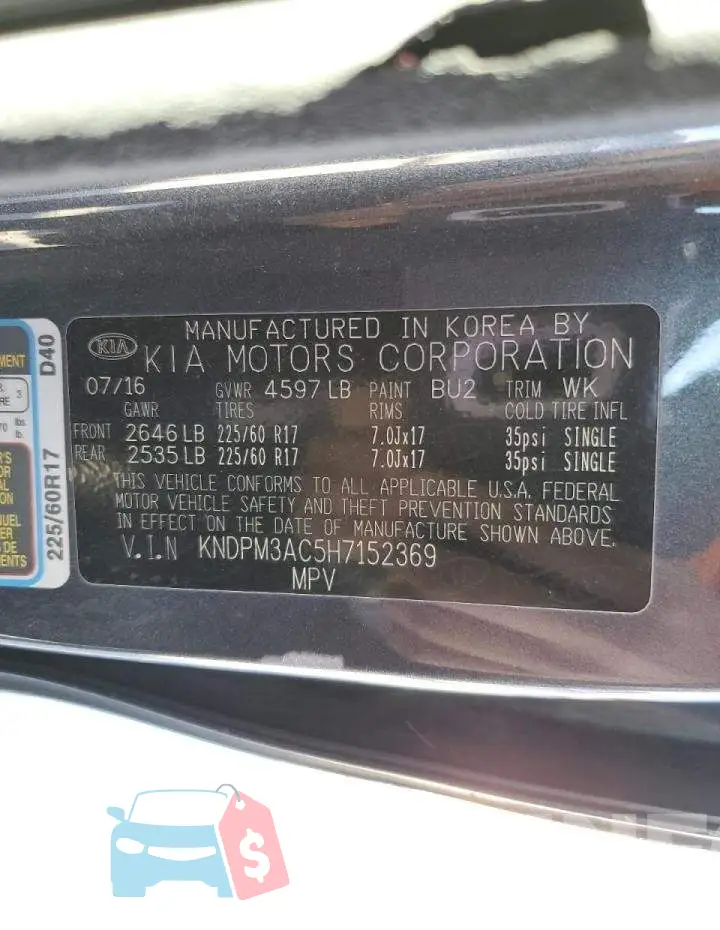 KNDPM3AC5H7152369 Photo# 13