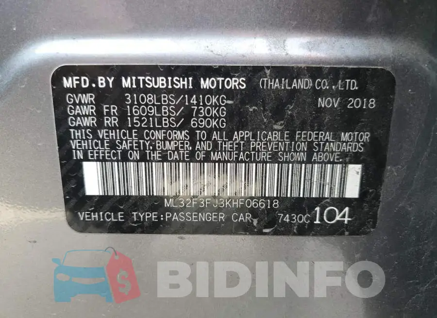 ML32F3FJ3KHF06618 Photo# 12