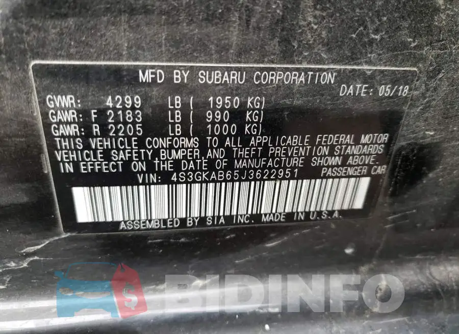 4S3GKAB65J3622951 Photo# 10