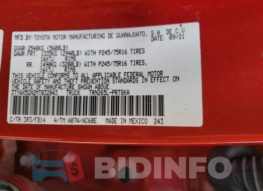 3TYAX5GN2MT032843 Photo# 12