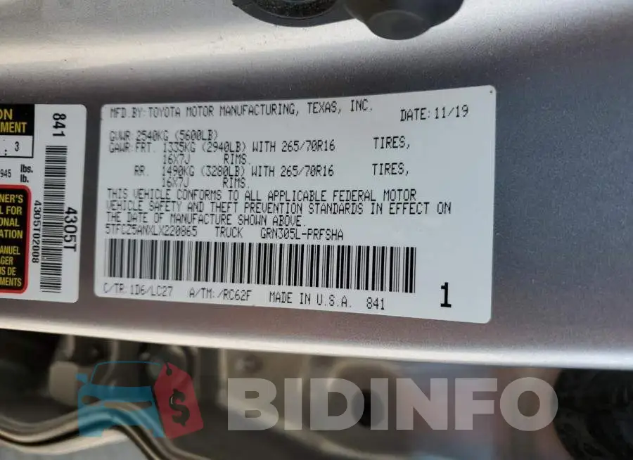 5TFCZ5ANXLX220865 Photo# 13