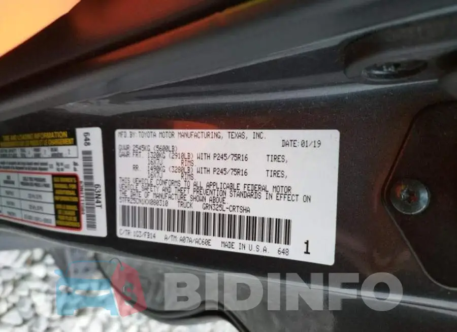 5TFRZ5CN1KX080310 Photo# 10
