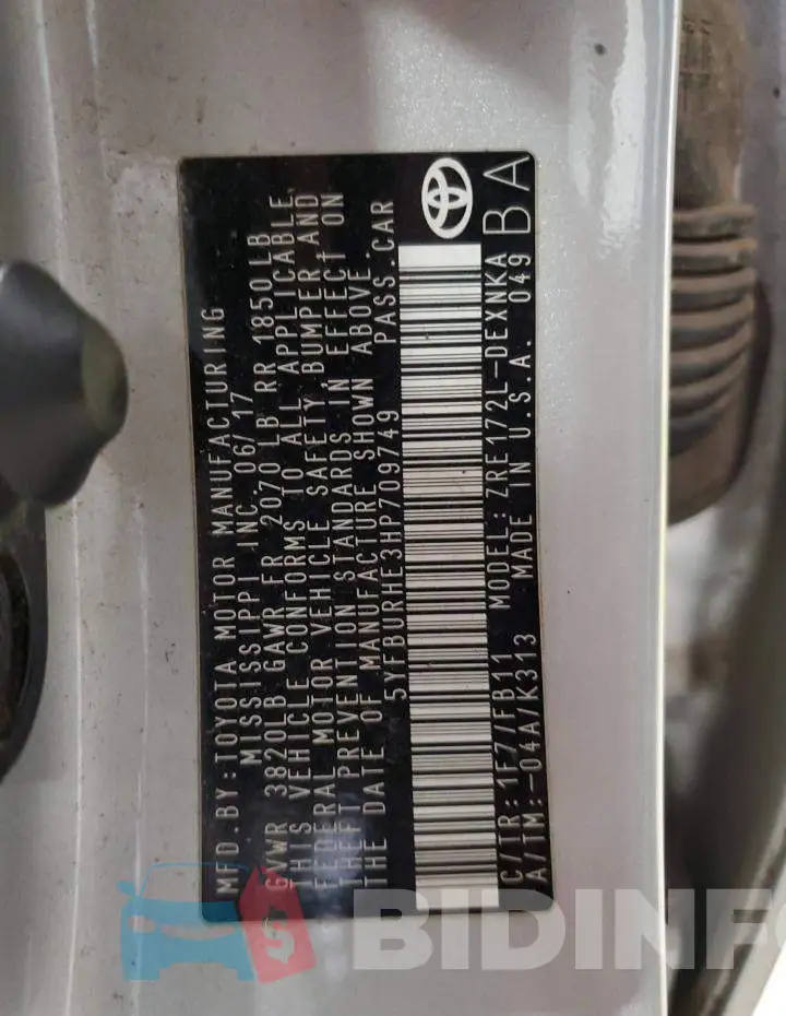 5YFBURHE3HP709749 Photo# 12