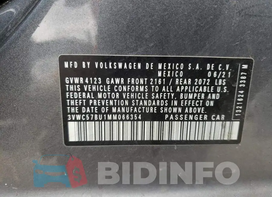 3VWC57BU1MM066354 Photo# 10