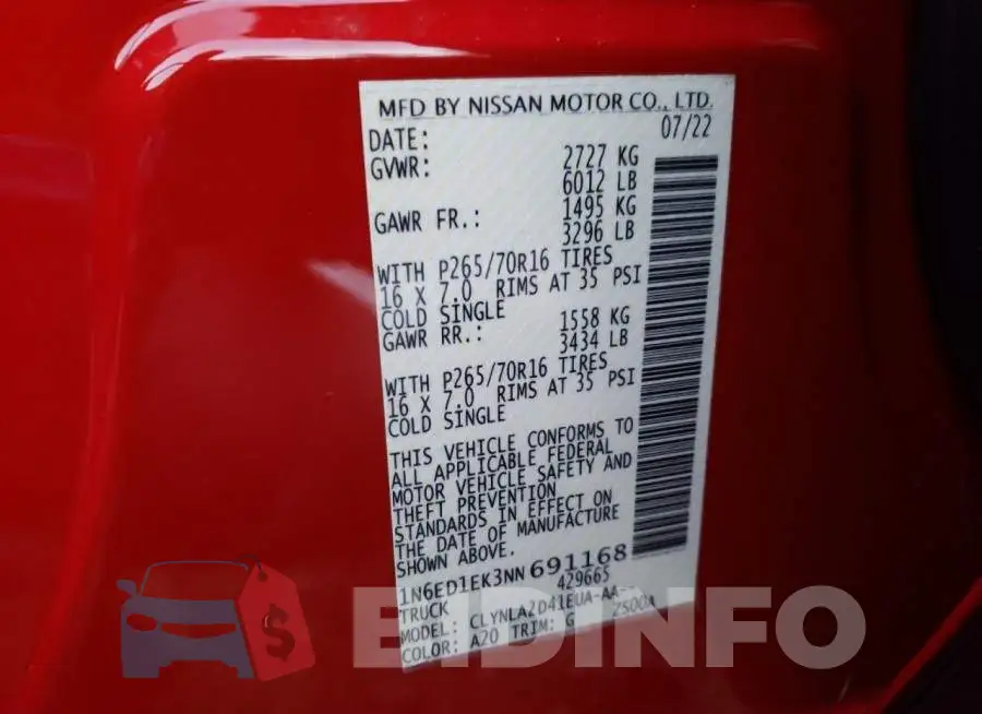 1N6ED1EK3NN691168 Photo# 14