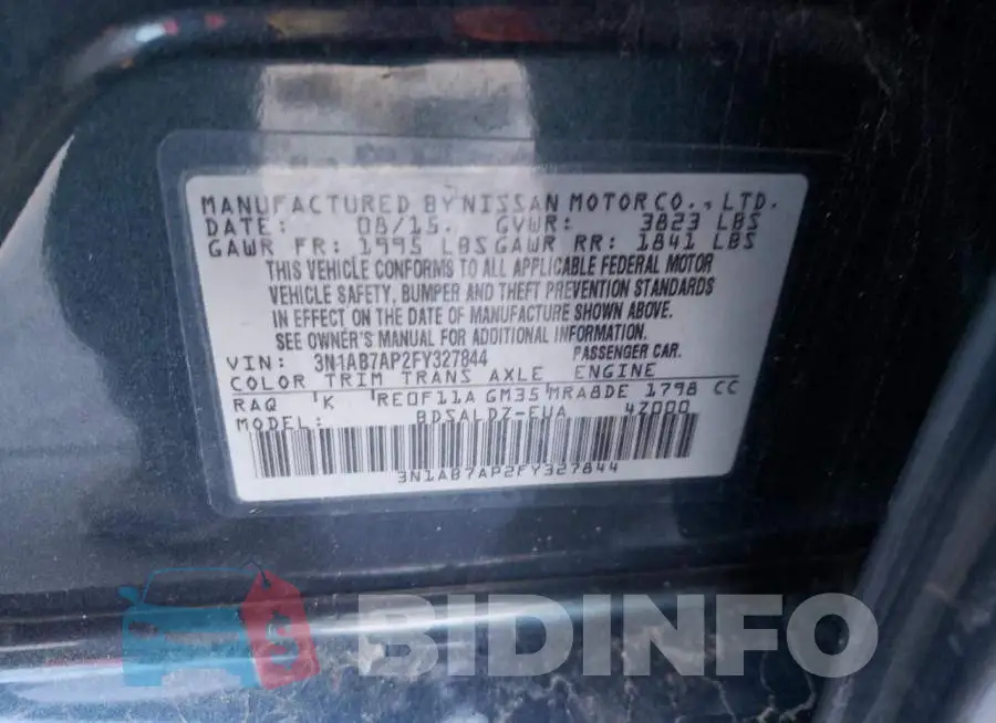 3N1AB7AP2FY327844 Photo# 12