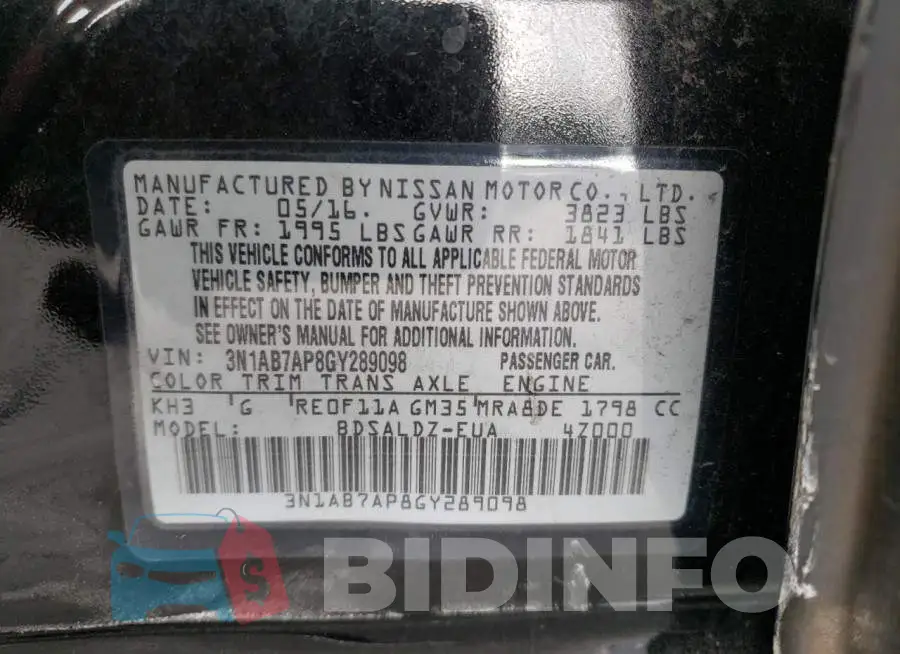 3N1AB7AP8GY289098 Photo# 10