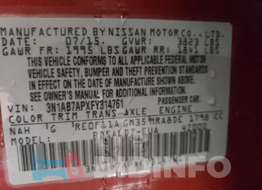 3N1AB7APXFY314761 Photo# 13