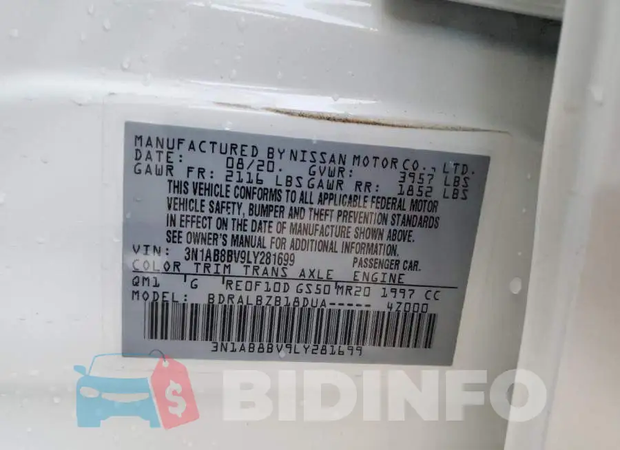 3N1AB8BV9LY281699 Photo# 13