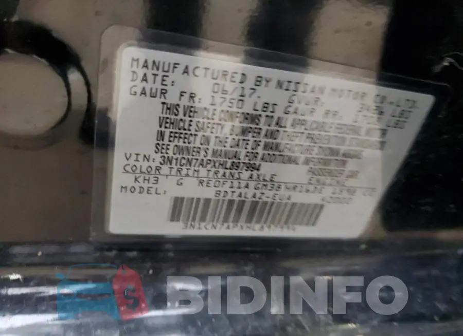 3N1CN7APXHL897994 Photo# 12
