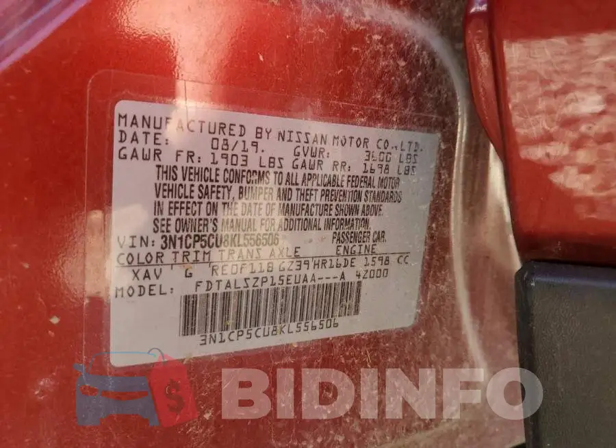 3N1CP5CU8KL556506 Photo# 12