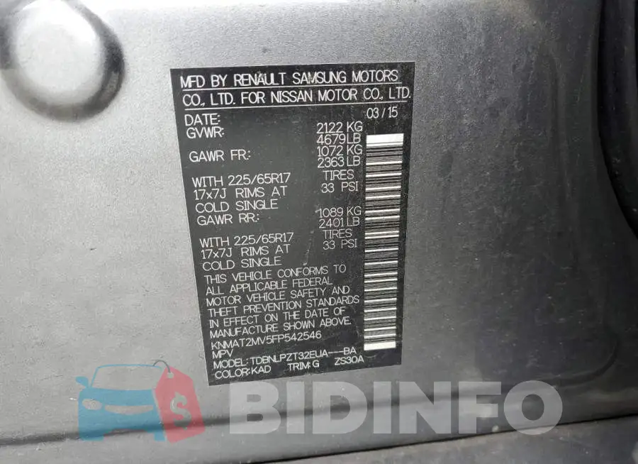 KNMAT2MV5FP542546 Photo# 13