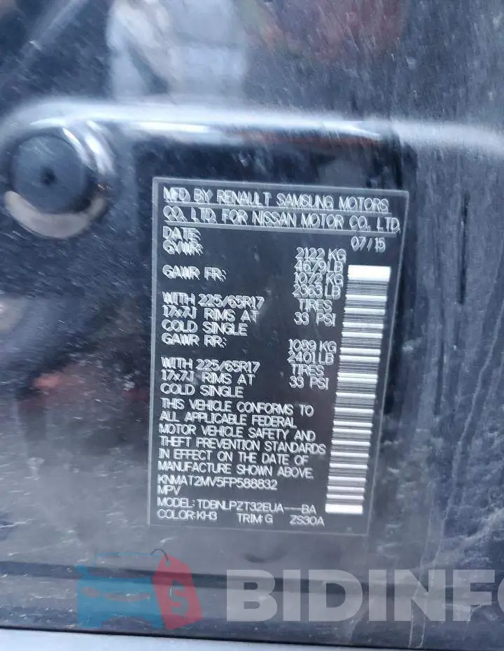 KNMAT2MV5FP588832 Photo# 10