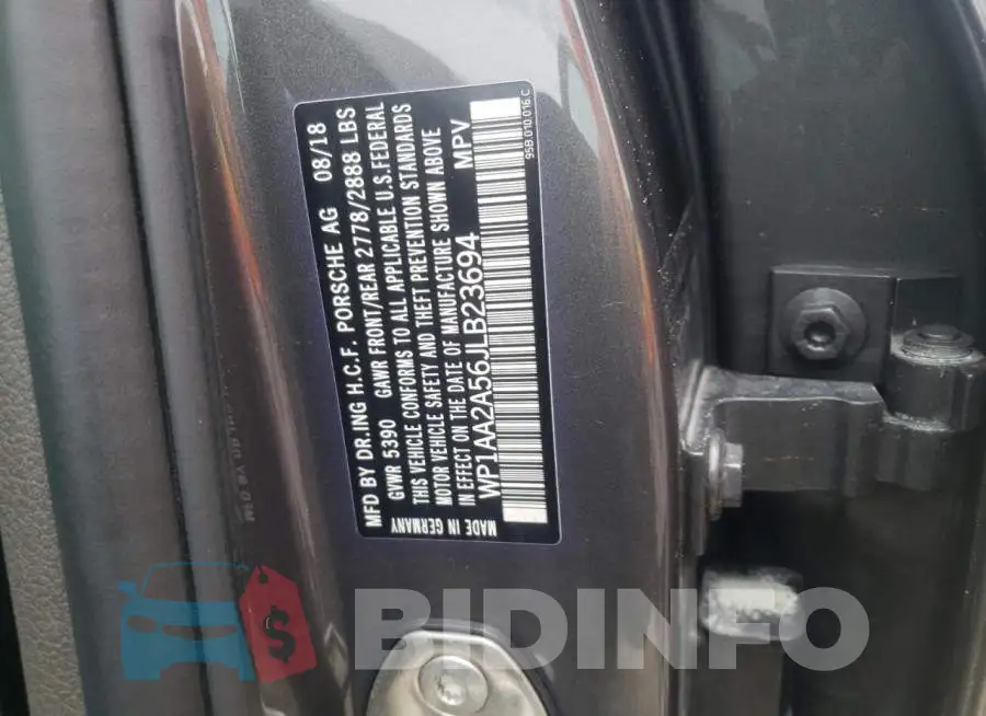 WP1AA2A56JLB23694 Photo# 10