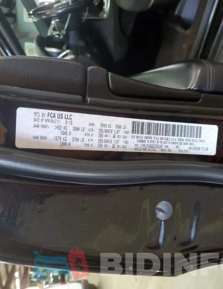1C4RJFAG6GC333167 Photo# 13