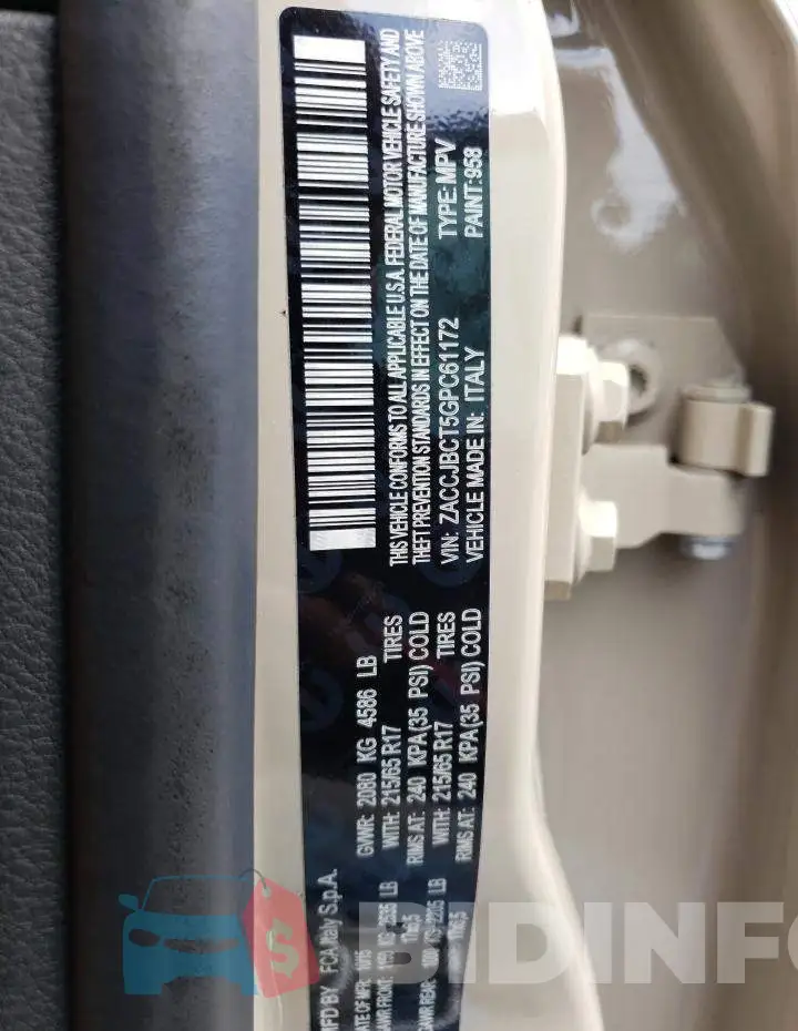 ZACCJBCT5GPC61172 Photo# 10