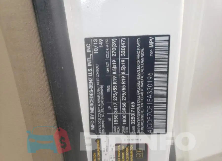 4JGDF7CE1EA320196 Photo# 14