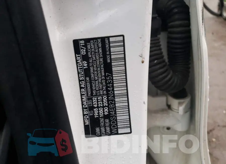 WDDSJ4EB2JN644357 Photo# 12
