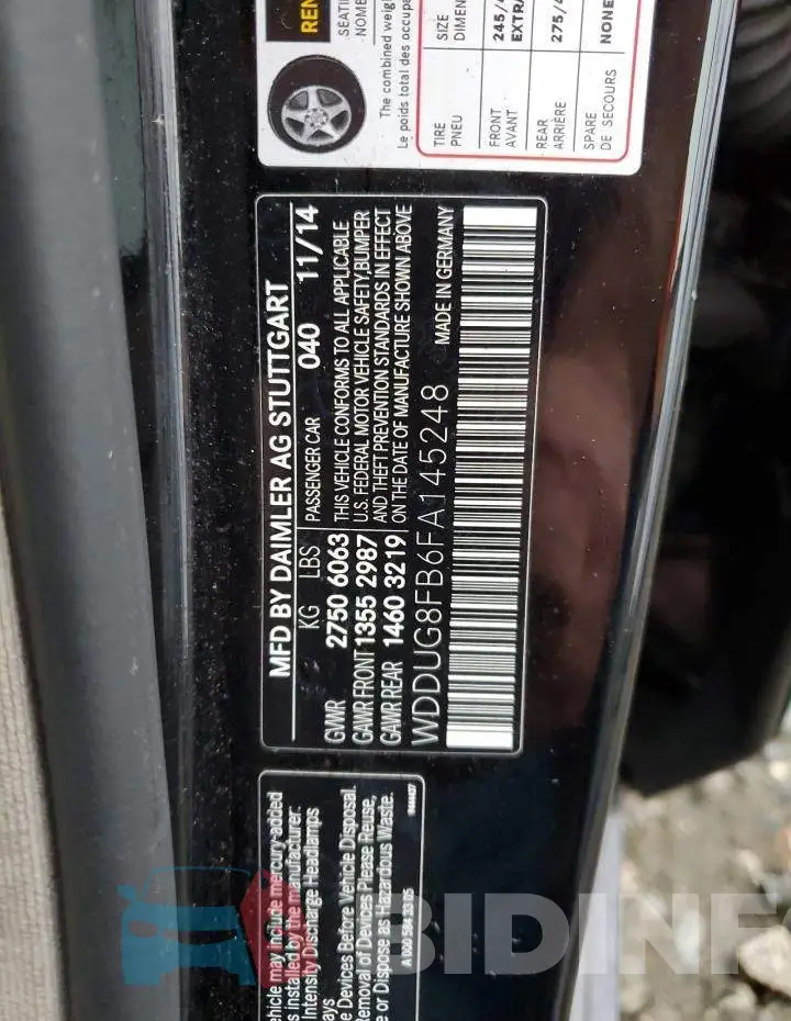 WDDUG8FB6FA145248 Photo# 12