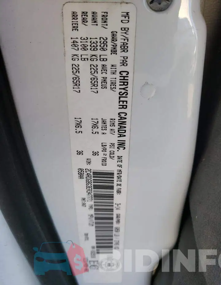 2C4RDGBG3ER347771 Photo# 13