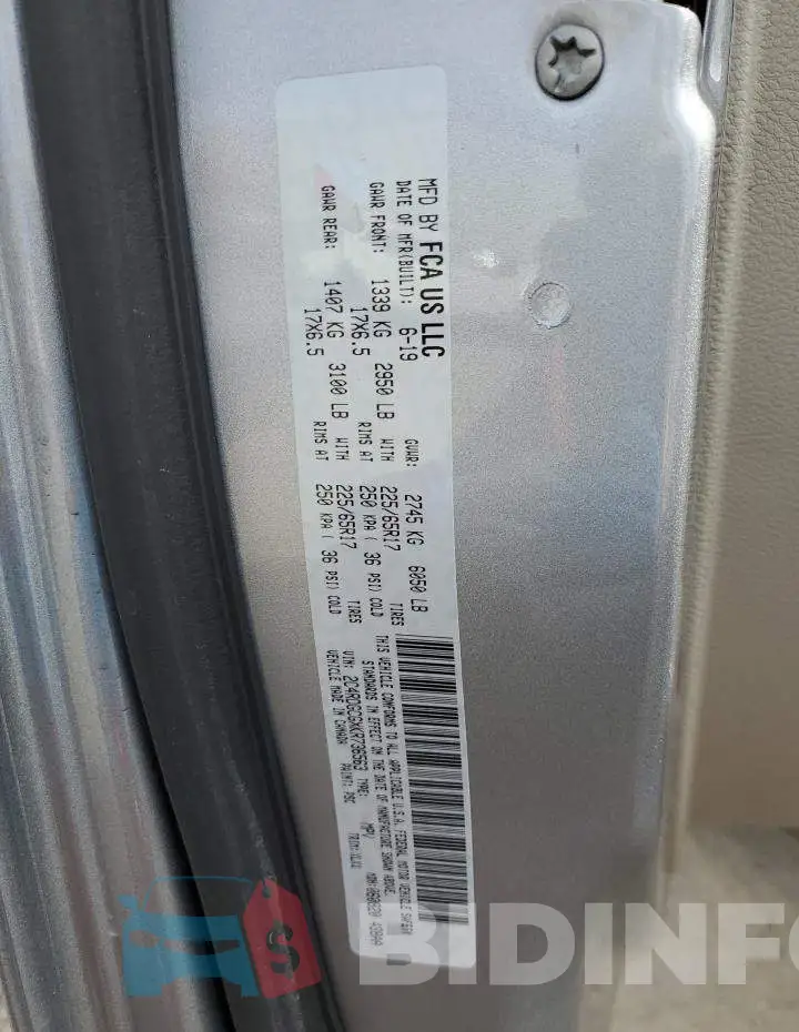 2C4RDGCGXKR736563 Photo# 10