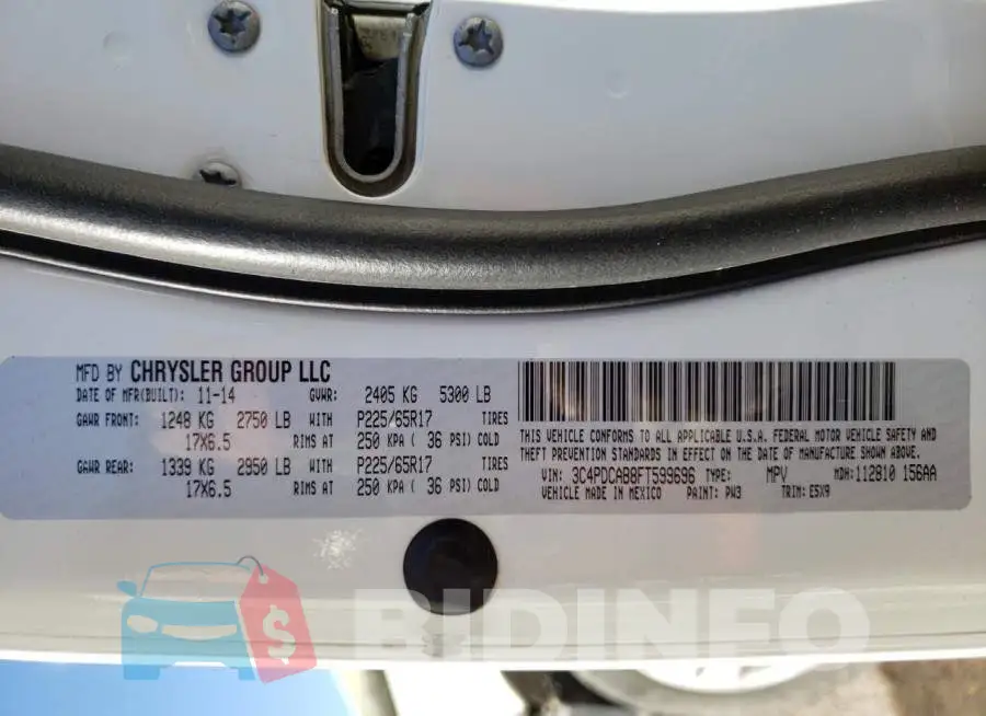 3C4PDCAB8FT599696 Photo# 14