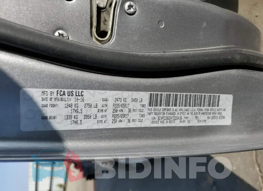 3C4PDCBG2HT533416 Photo# 13