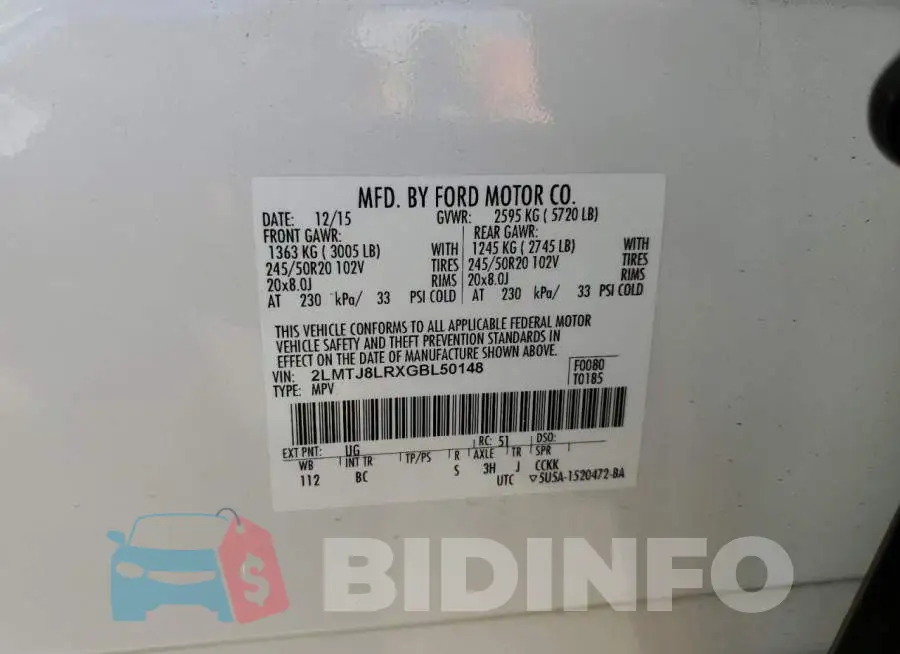 2LMTJ8LRXGBL50148 Photo# 10