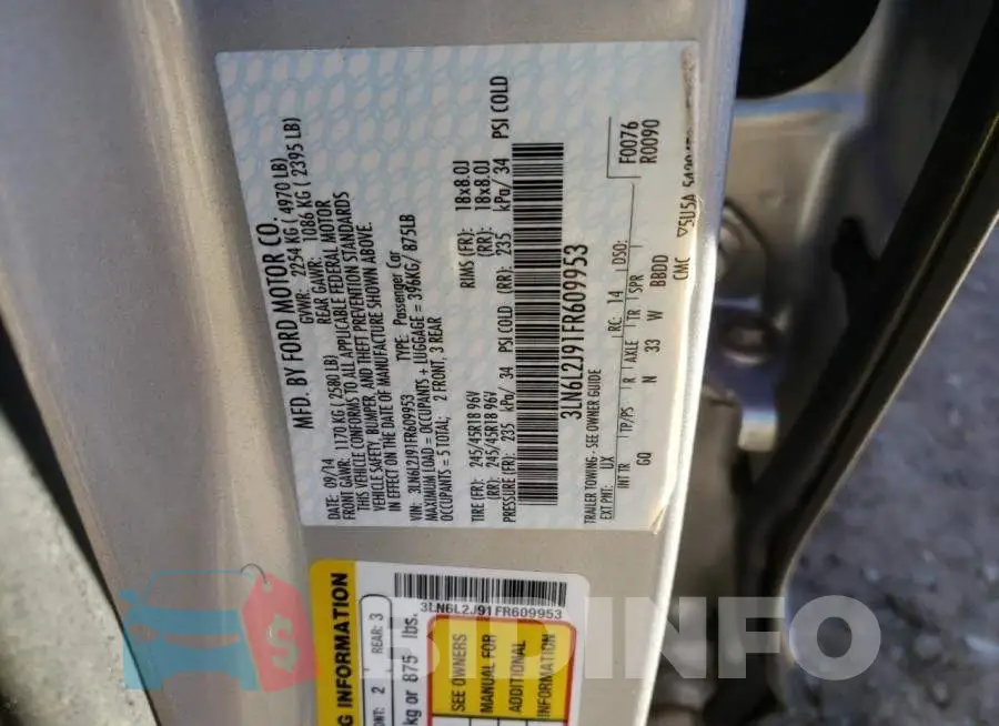 3LN6L2J91FR609953 Photo# 12