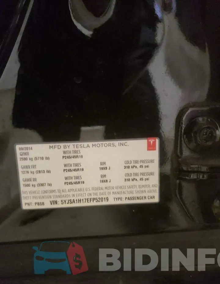 5YJSA1H17EFP52019 Photo# 10