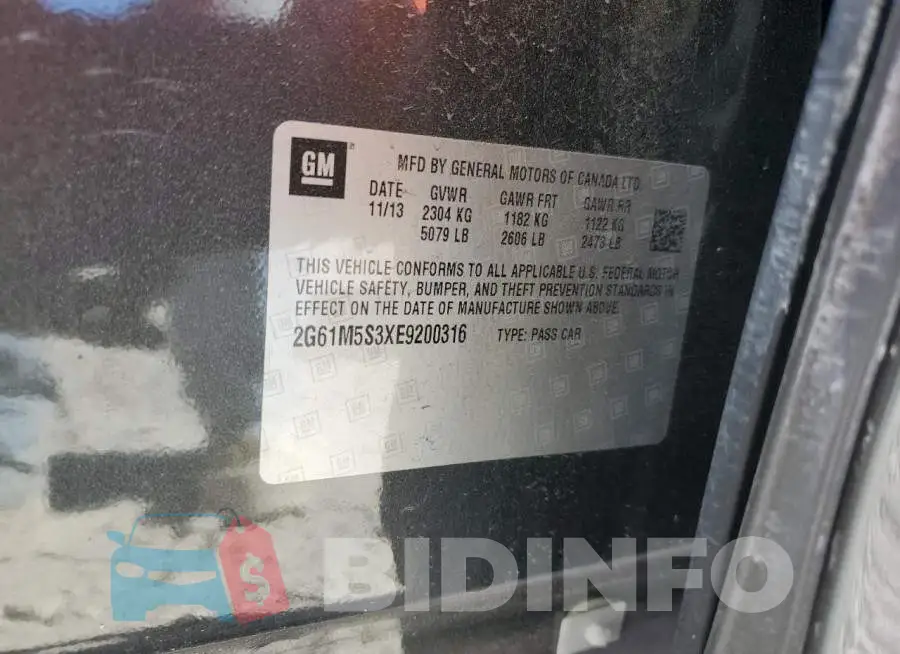 2G61M5S3XE9200316 Photo# 13
