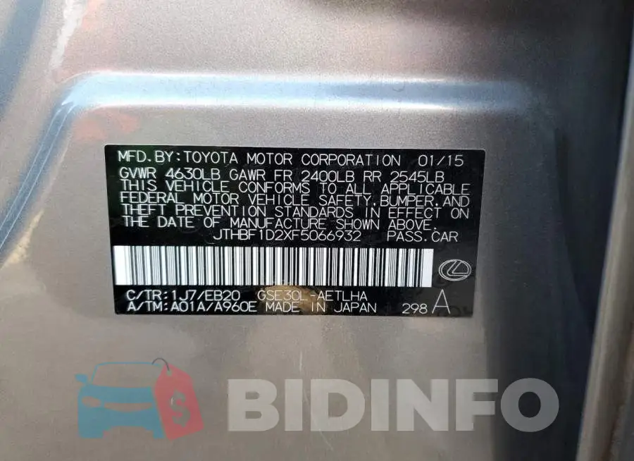 JTHBF1D2XF5066932 Photo# 10