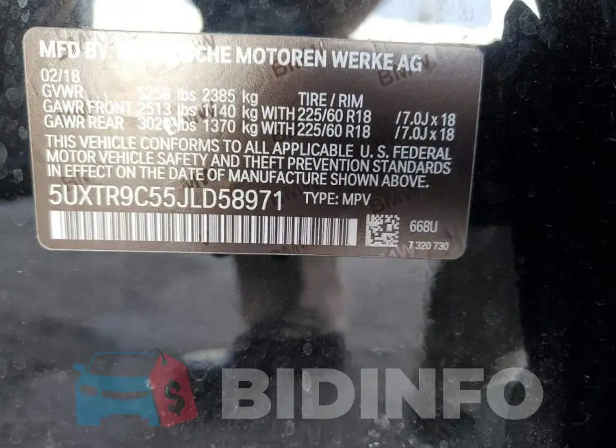 5UXTR9C55JLD58971 Photo# 13