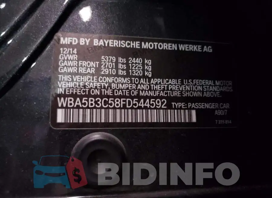 WBA5B3C58FD544592 Photo# 12