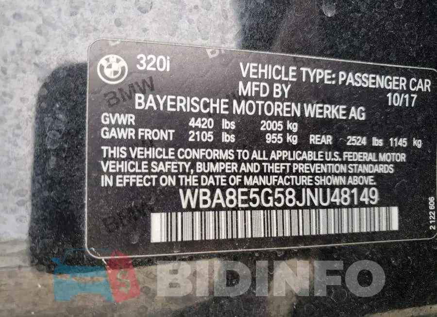 WBA8E5G58JNU48149 Photo# 12