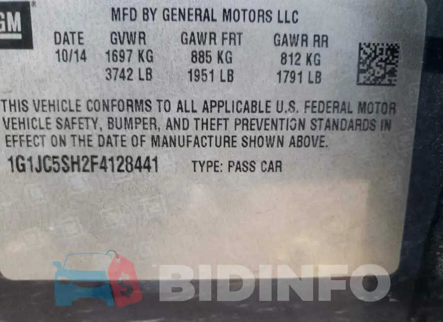 1G1JC5SH2F4128441 Photo# 12