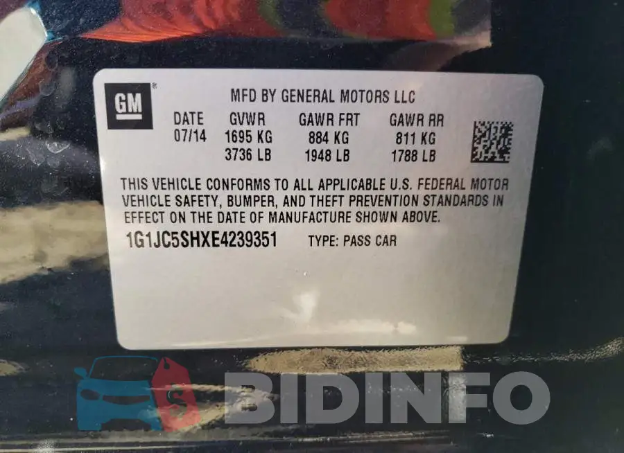 1G1JC5SHXE4239351 Photo# 13