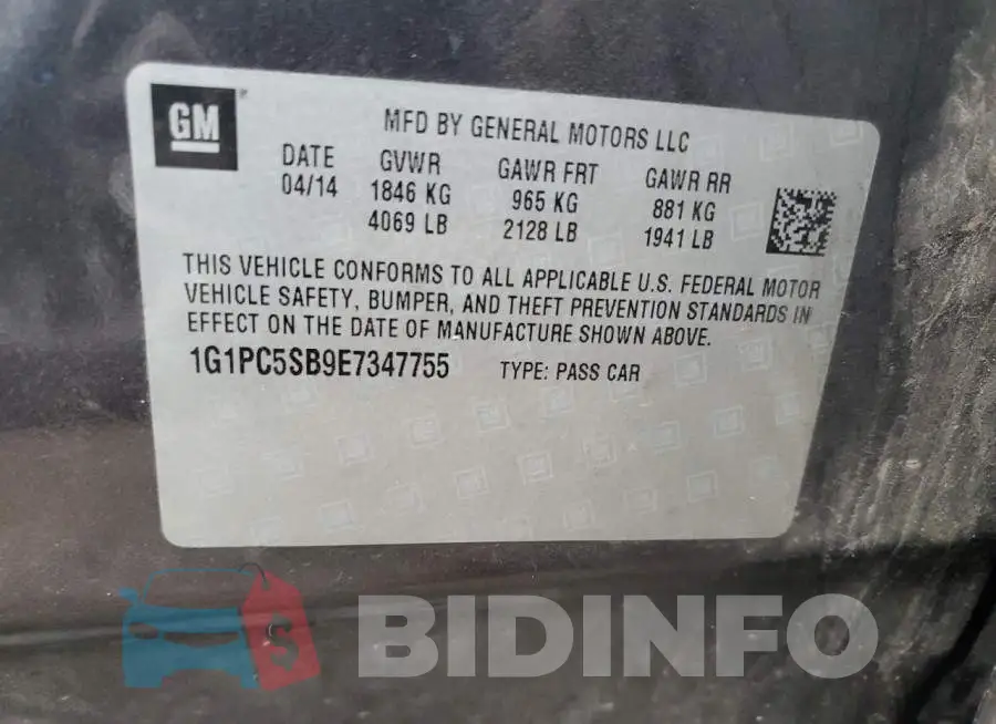 1G1PC5SB9E7347755 Photo# 10