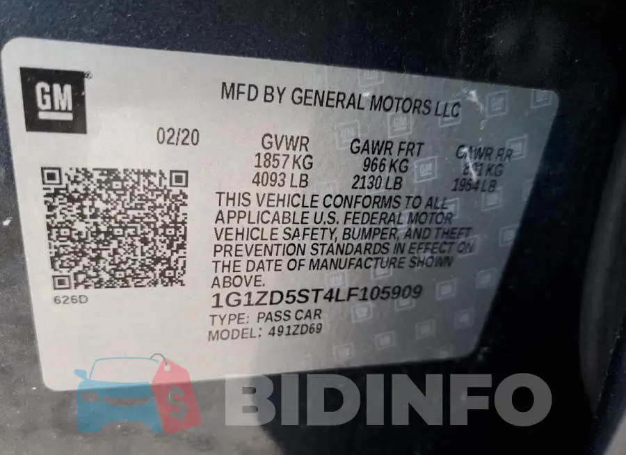 1G1ZD5ST4LF105909 Photo# 10