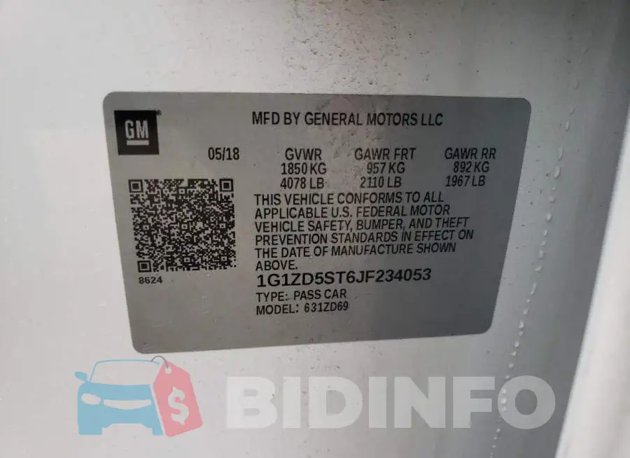 1G1ZD5ST6JF234053 Photo# 10