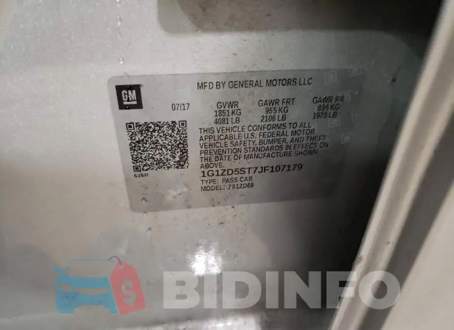 1G1ZD5ST7JF107179 Photo# 12