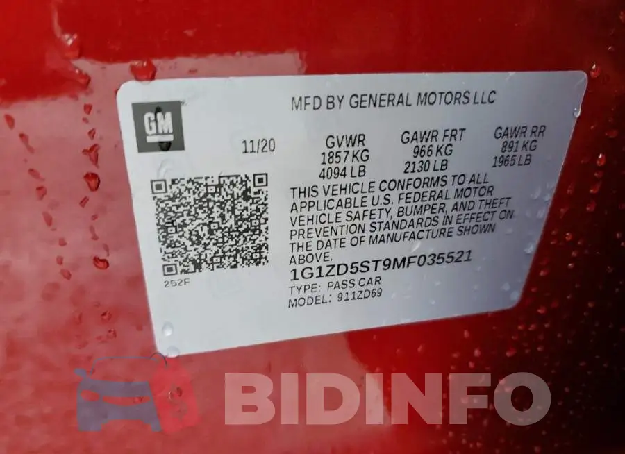 1G1ZD5ST9MF035521 Photo# 12