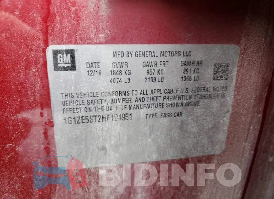 1G1ZE5ST2HF194951 Photo# 12