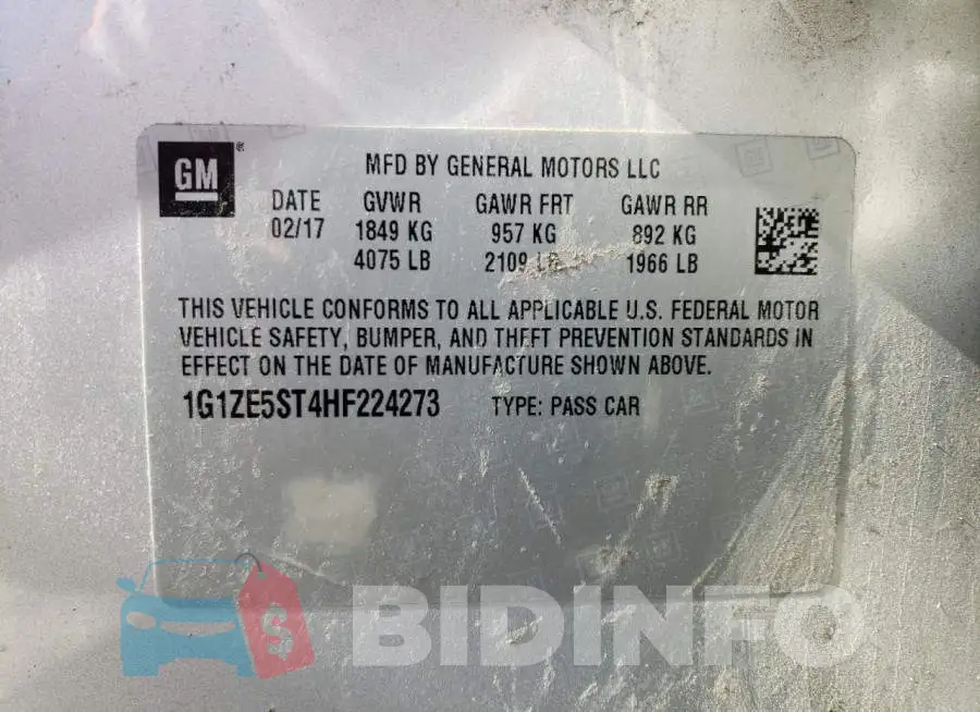 1G1ZE5ST4HF224273 Photo# 10