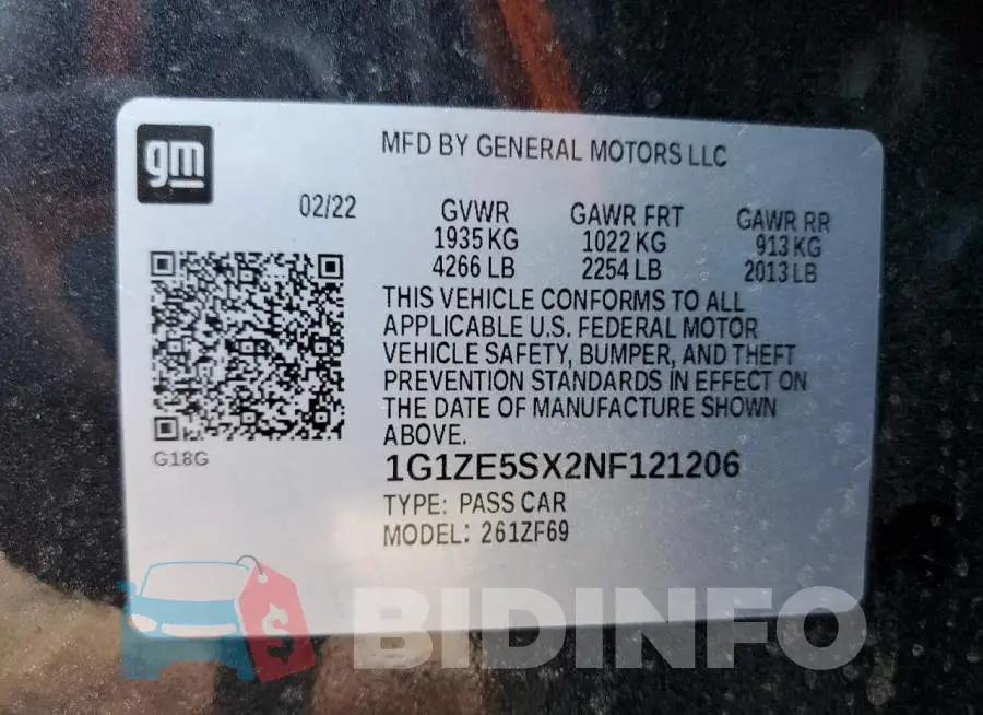 1G1ZE5SX2NF121206 Photo# 10
