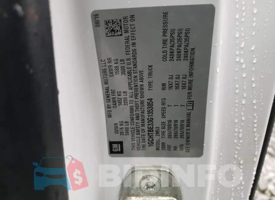1GCHTBE33G1353054 Photo# 12