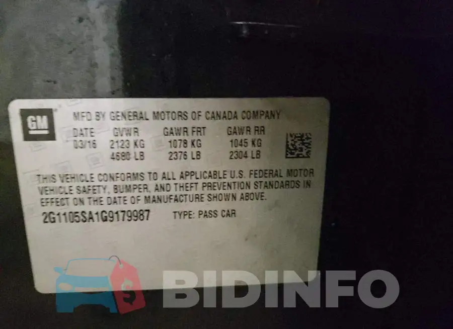 2G1105SA1G9179987 Photo# 12
