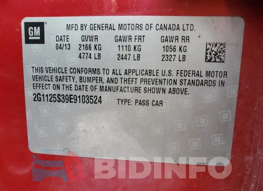 2G1125S39E9103524 Photo# 12