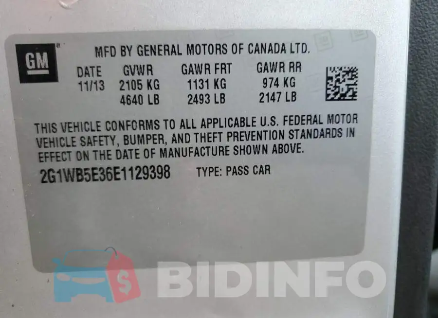 2G1WB5E36E1129398 Photo# 12